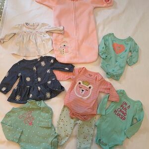 Adorable Baby Clothing Set - Pink, Blue, Green - Various Brands, Size 6 months‎